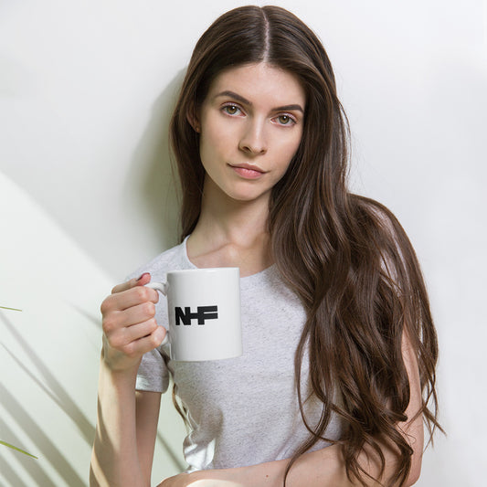 White glossy NHF mug